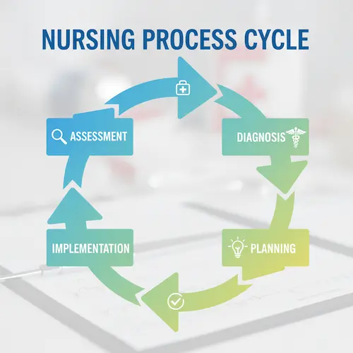 Nursing process cycle diagram
