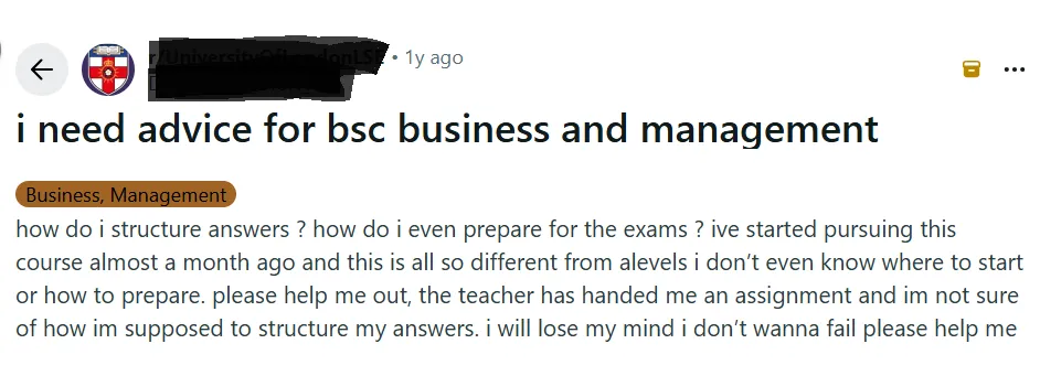 Students' struggle with writing correctly structured assignments