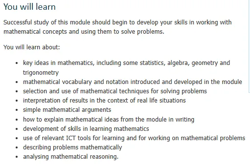 The Open University’s Module Breakdown