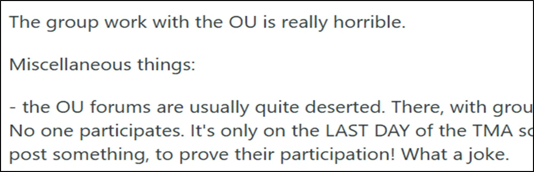 Student Sharing Group Project Challenges on Reddit