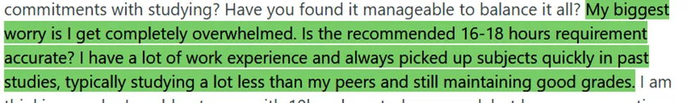 Student Discussing Work-Study Balance Challenges on Reddit