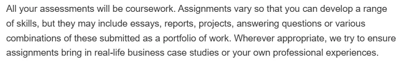 Assessment of Coursework