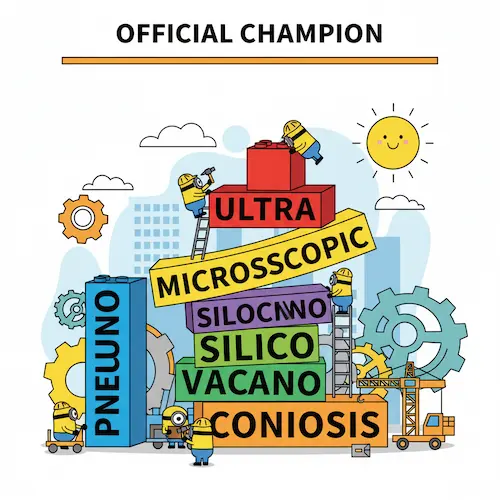 Breaking down the longest word in English using building blocks.