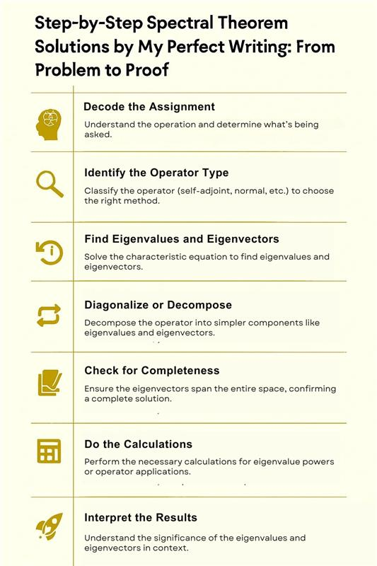 Steps to apply the Spectral Theorem in math assignments