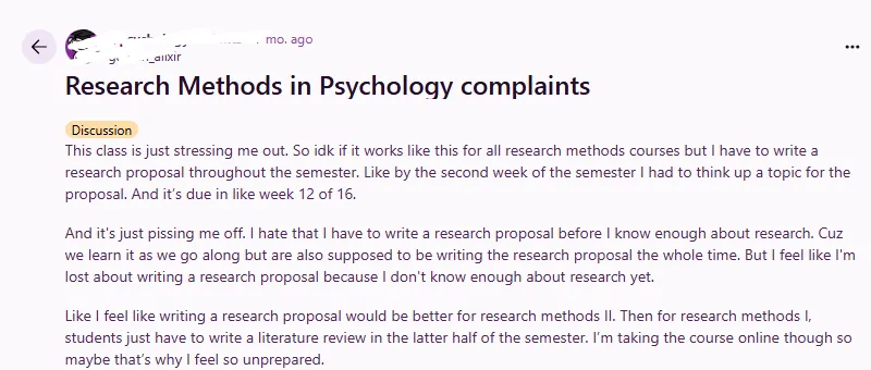 A student is experiencing challenges in comprehending research methods