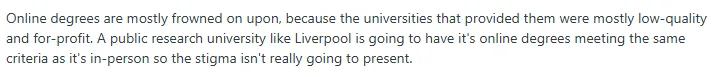 Student worried about the credibility of MSC Artificial Intelligence (Online) course on Reddit