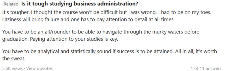 Students facing struggles in the BA (Hons) Business Management course